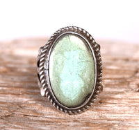 Navajo Faded Green Turquoise Ring