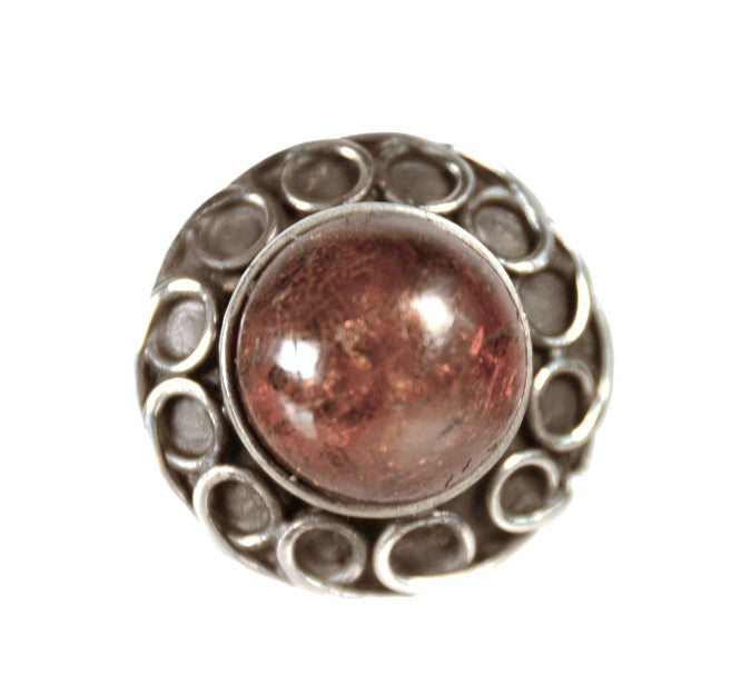 Mexican Silver with Amber Ring