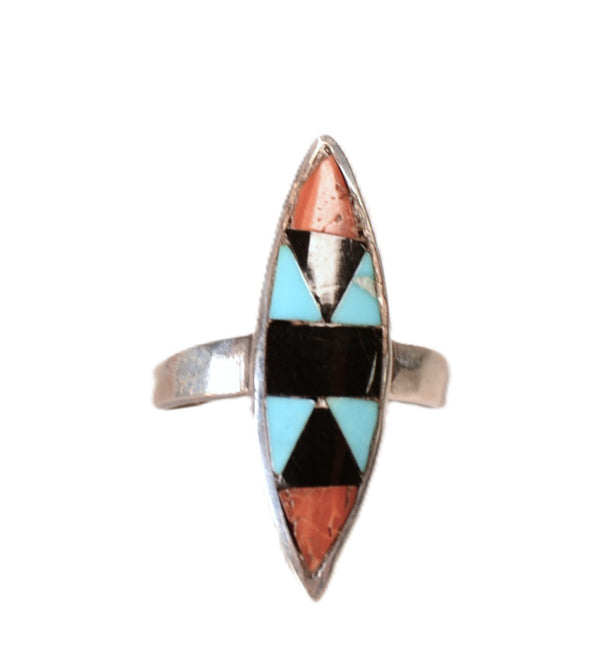 Zuni Pueblo Inlay Ring