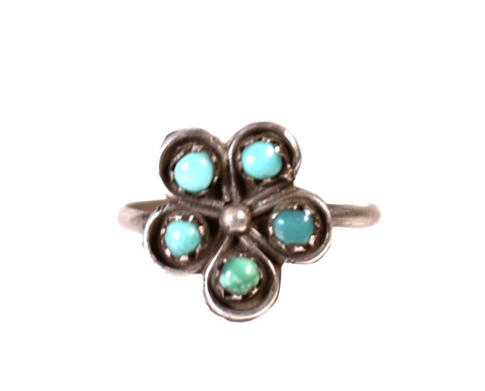 Zuni Pueblo Petite Point Flower Ring