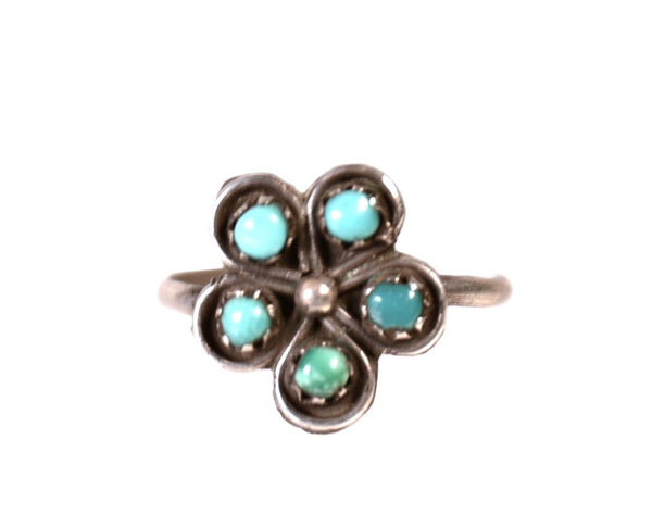 Zuni Pueblo Petite Point Flower Ring