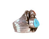 Navajo Coral and Turquoise Ring