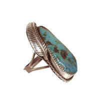 Navajo Blue Turquoise with Matrix Ring