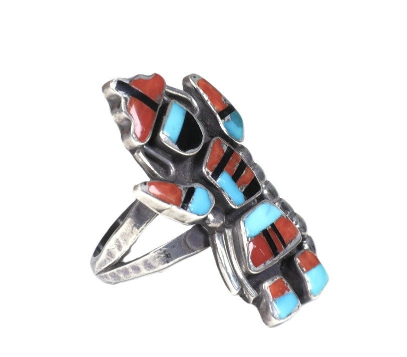 Navajo Inlay Multistone Gahn Dancer Ring