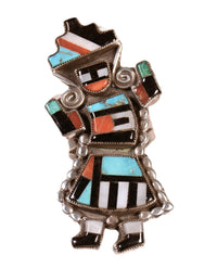 Zuni Pueblo Gahn Rainbow Dancer Ring
