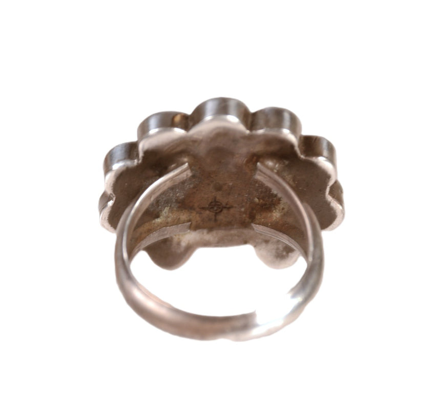 Zuni Pueblo Inlaid Sunface Ring