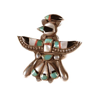 Zuni Pueblo Thunderbird Inlay Multi-Stone Ring