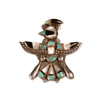 Zuni Pueblo Thunderbird Inlay Multi-Stone Ring