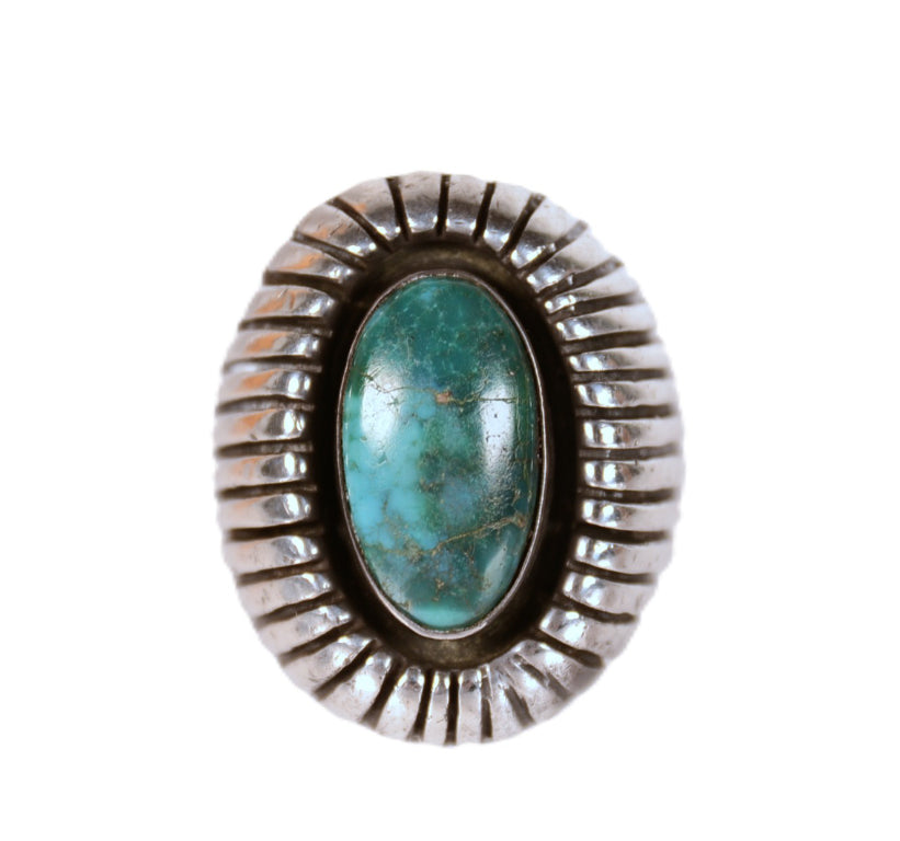 A substantial Navajo Turquoise Ring