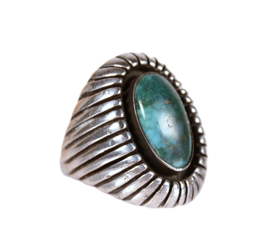 A substantial Navajo Turquoise Ring