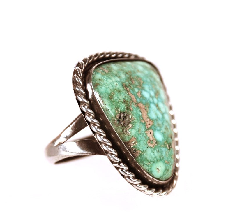 Navajo Green Turquoise Ring