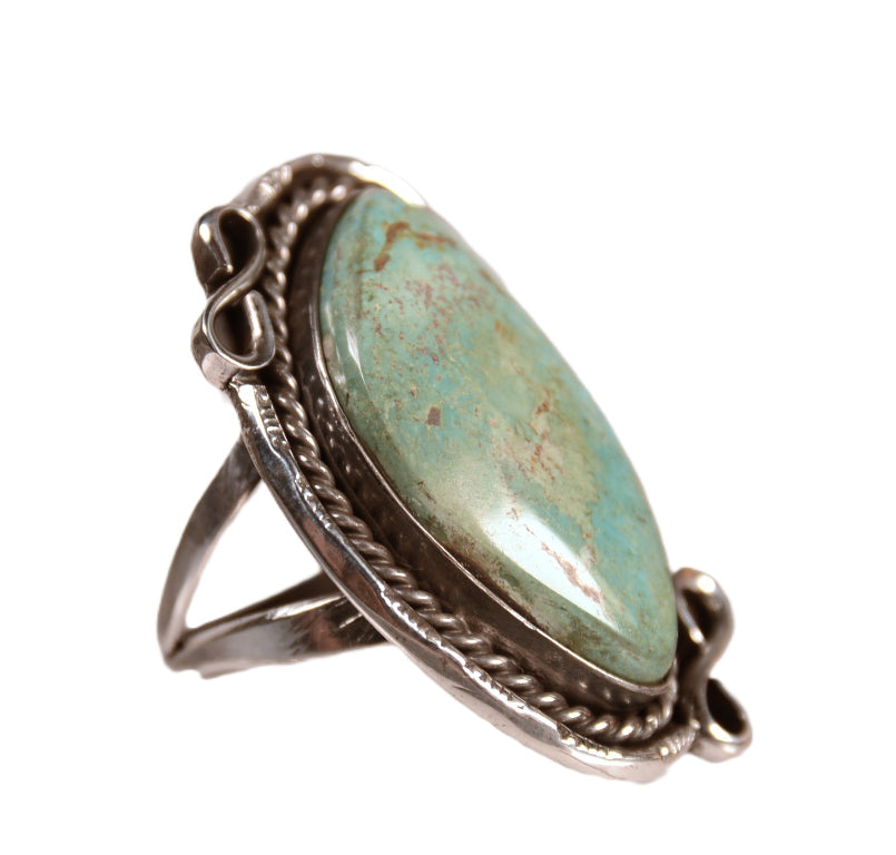 Navajo Green Turquoise Ring