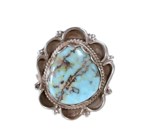 Navajo Turquoise with Matrix Ring