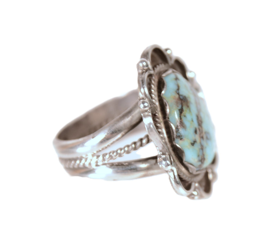 Navajo Turquoise with Matrix Ring