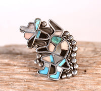 Zuni Pueblo Rainbow Dancer Ring