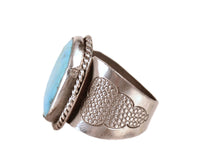 Navajo Blue Oval Turquoise Ring