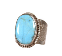 Navajo Blue Oval Turquoise Ring