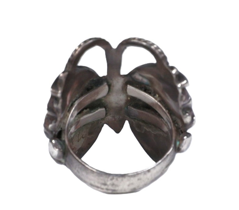 Navajo Inlay Muiltistone Sterling Silver Ring