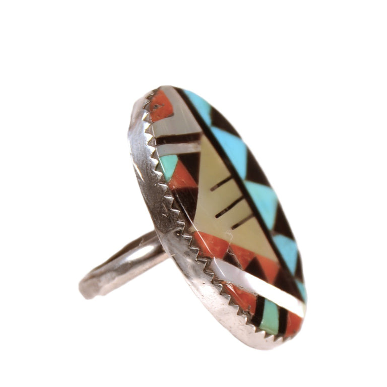 Zuni Pueblo Inlaid Ring