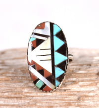 Zuni Pueblo Inlaid Ring