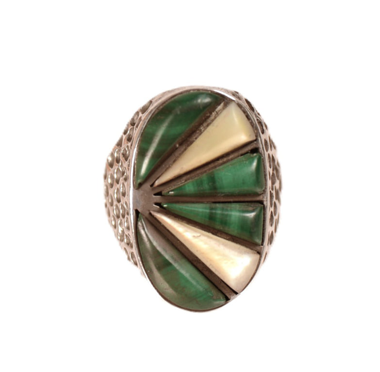 Navajo Malachite and Mother of Pearl Ring