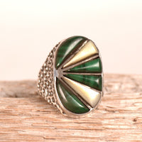 Navajo Malachite and Mother of Pearl Ring