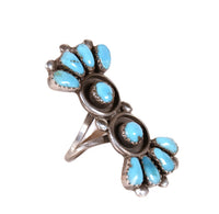 Zuni Pueblo Needlepoint Blue Turquoise Ring