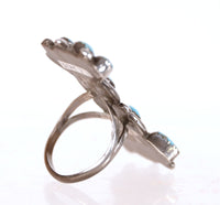 Zuni Pueblo Needlepoint Blue Turquoise Ring