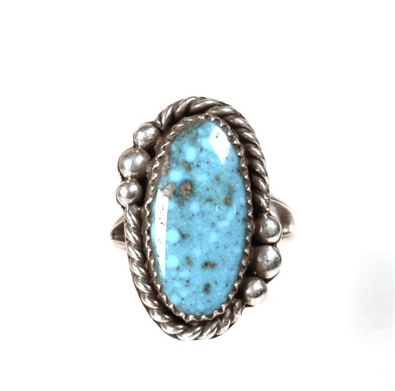 Navajo Turquoise Ring By Paul Lawrence