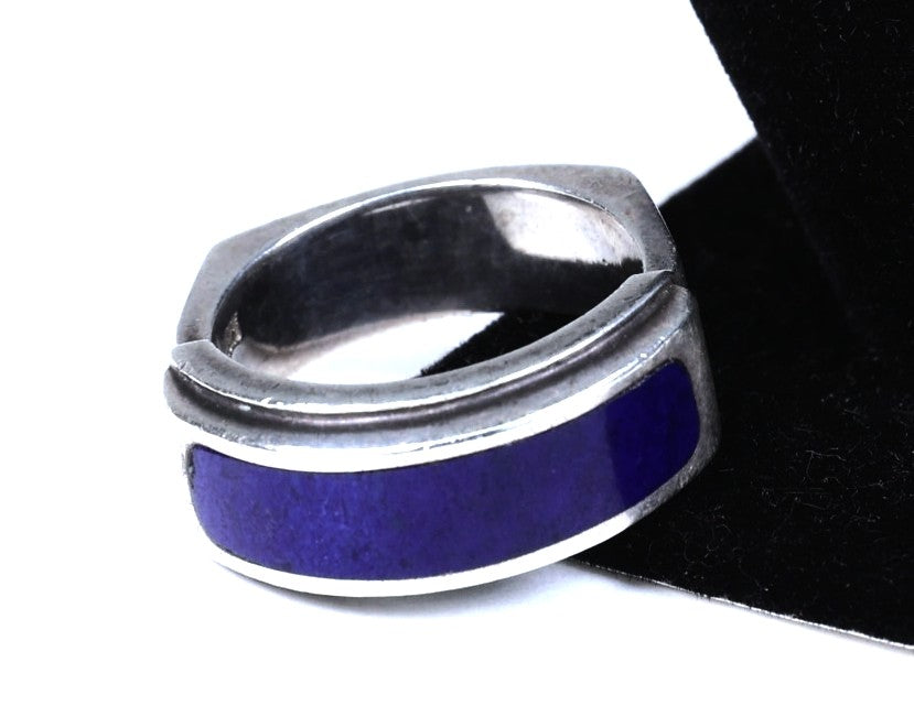 Navajo Inlay Lapis Sterling Silver Ring