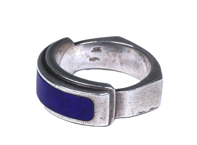 Navajo Inlay Lapis Sterling Silver Ring