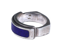 Navajo Inlay Lapis Sterling Silver Ring