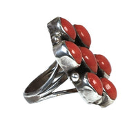 Navajo Fine Cluster Mediterranean Coral Ring