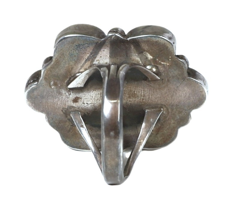 Navajo Fine Cluster Mediterranean Coral Ring