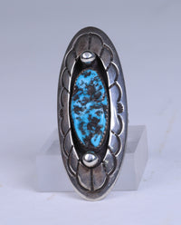 Navajo Sterling Silver Ring with Turquoise Setting
