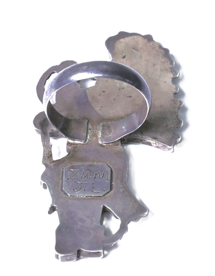 Zuni Pueblo Sterling Silver Multi Stone Ring