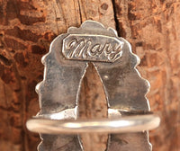Zuni Sterling Silver Ring with 14 Oval Turquoise Settings