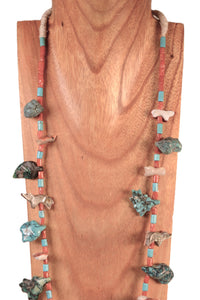 Zuni Pueblo Fetish Necklace By Sarah and Leekya Deyuse
