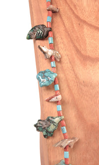 Zuni Pueblo Fetish Necklace By Sarah and Leekya Deyuse