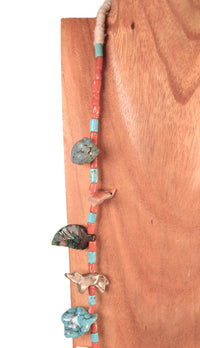 Zuni Pueblo Fetish Necklace By Sarah and Leekya Deyuse