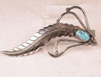 Navajo Sterling Silver Feather Pin