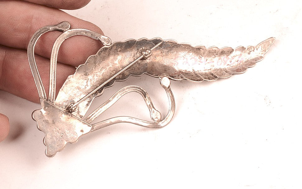 Navajo Sterling Silver Feather Pin