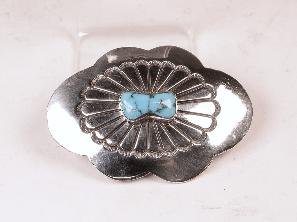 Navajo Sterling Silver Concho Pin
