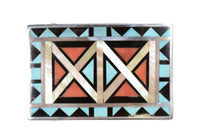 Zuni Pueblo Multi Stone Inlay Buckle