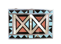 Zuni Pueblo Multi Stone Inlay Buckle