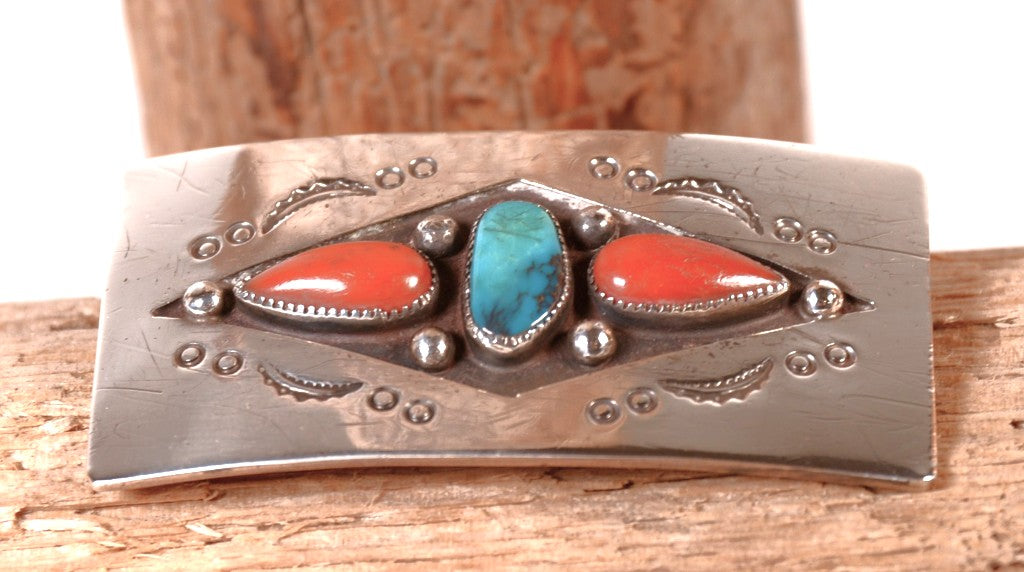 Navajo Sterling Silver Rectangular Pin