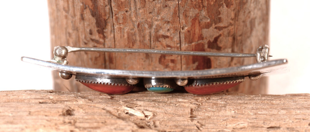 Navajo Sterling Silver Rectangular Pin
