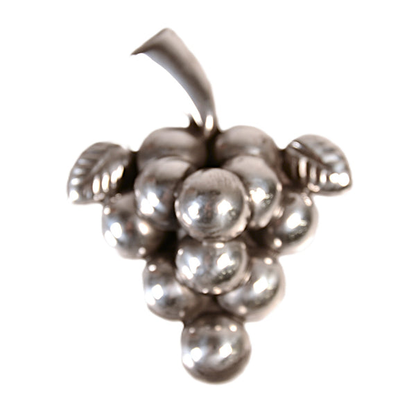 Mexican Taxco Silver Grapes Pin