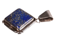 Navajo Sterling Silver Lapis Pendant By Dino