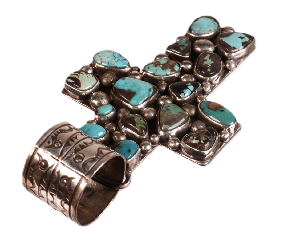 Navajo Sterling Silver and Turquoise Pendant By Chario Laice